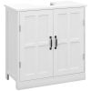 Bathroom Sink Cabinet, Pedestal Sink Cabinet with Adjustable Shelf, White