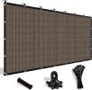 90% Sun Shade Cloth with Grommets, 8' X 12' Pergola Shade Cover Canopy, Mesh Tarp Sun Screens for Patio, Outdoor, Garden, Backyard, Mocha