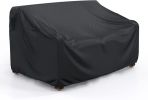 Patio Sofa Cover Waterproof - Heavy Duty 2-Seater Outdoor Couch Cover Patio Furniture Covers with Air Vent and Handles, 60" L×34" D×30" H,