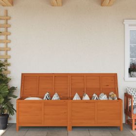 Garden Storage Box Brown Solid fir wood 78.1 in x 19.7 in x 22.2 in