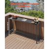 Outdoor Bar Table, 63 x 15 in Patio Bar Table, Waterproof Top & Sturdy Metal Frame, Rectangle Counter Height Dining Tables