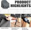Patio Furniture Covers in Outdoor Chair Cover Deep Seat Weatherproof for Patio Lounger