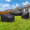 Patio Sofa Cover Waterproof - Heavy Duty 2-Seater Outdoor Couch Cover Patio Furniture Covers with Air Vent and Handles, 60" L×34" D×30" H,