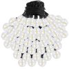 25FT/50FT Options - 1Pc Outdoor Globe String Lights Decorative Patio Lights Ball Fairy String Lamps with 25Pcs Bulbs for Garden Lawn Patio Cafe Party