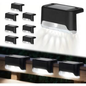 16/32PCS Solar Outdoor Light, Spring Camping Outdoor Light, Outdoor LED Step Light, Solar Charging, Suitable For Balconies, Terraces, Stairs, Fen (Option: Whitelight8PCS)