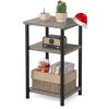 3 layer coffee table with adjustable height, small bedside table, storage shelf, suitable for bedroom, living room, office space saving