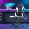 Ergonomic Office Computer Home Gaming Desk Chair Adjustable PU Leather Racing Chair Flip-up Armrest For Christmas Furniture