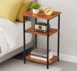 3 layer coffee table with adjustable height, small bedside table, storage shelf, suitable for bedroom, living room, office space saving