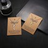 2PCS Faith Cross Necklace Blessed Hope Strength Pendant Necklace Silver Gold Stainless Cross Necklace Christian Religious Inspirational Gift for Women