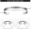 Inspirational Bracelets for Women Motivational Mantra Quote Cuff Bangle for Best Friend Coworker for Teen Girls Personalized Encouragement Birthday Gi