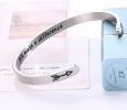 Inspirational Bracelets for Women Motivational Mantra Quote Cuff Bangle for Best Friend Coworker for Teen Girls Personalized Encouragement Birthday Gi