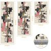 Three-piece kitchen rug set, non-slip and washable, abstract pattern kitchen hallway rug, soft and comfortable, suitable for sinks, floors, entrances